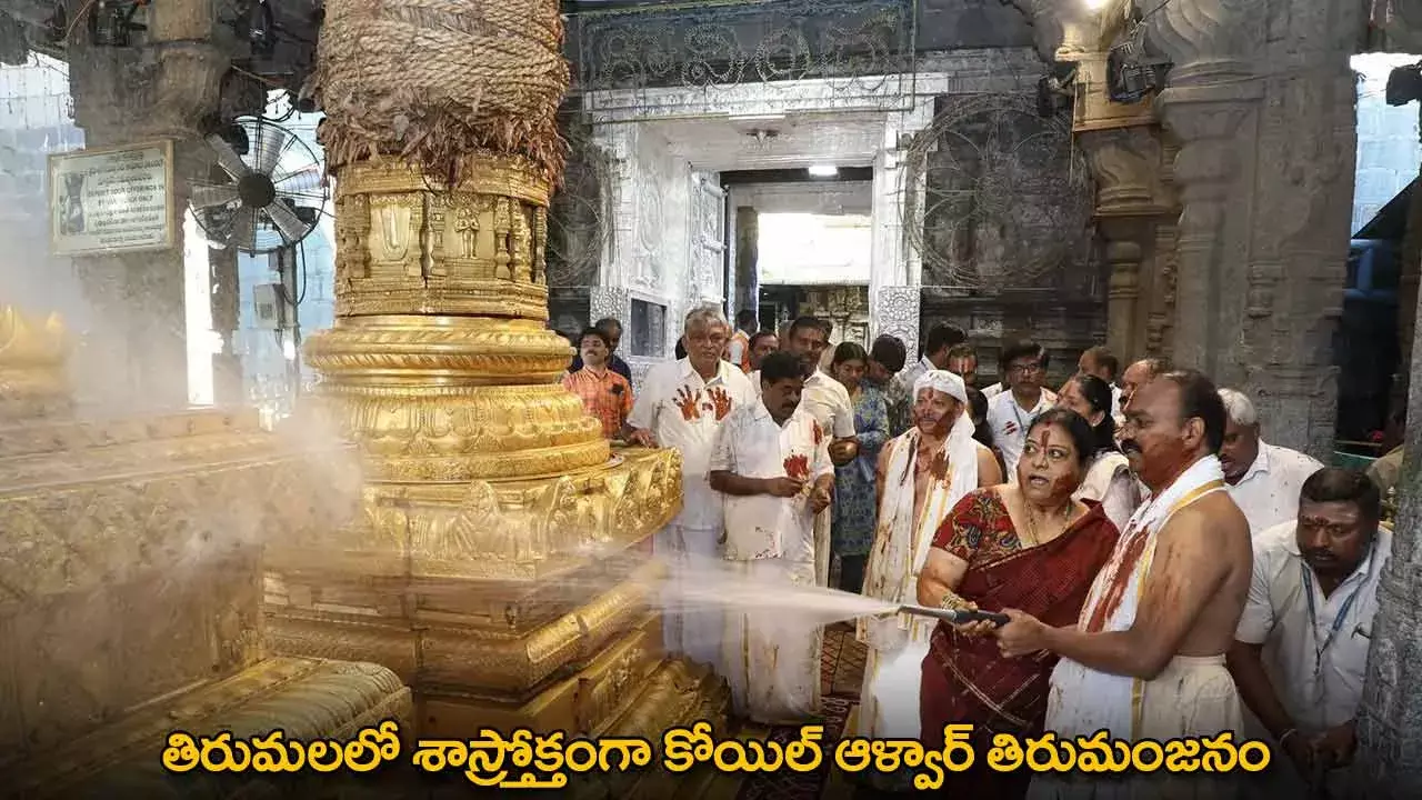 TTD : తిరుమలలో శాస్త్రోక్తంగా కోయిల్ ఆళ్వార్ తిరుమంజనం TTD : తిరుమలలో శాస్త్రోక్తంగా కోయిల్ ఆళ్వార్ తిరుమంజనం