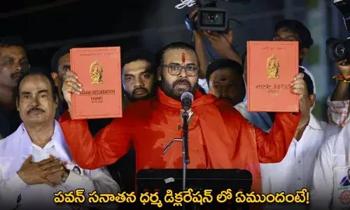 Pawan Kalyan : పవన్ సనాతన ధర్మ డిక్లరేషన్ లో ఏముందంటే! Pawan Kalyan : పవన్ సనాతన ధర్మ డిక్లరేషన్ లో ఏముందంటే!