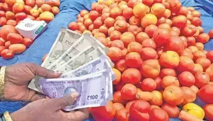 Tomato Price :  మళ్లీ మోత మోగిస్తున్న టమాటా ధర. Tomato Price :  మళ్లీ మోత మోగిస్తున్న టమాటా ధర.