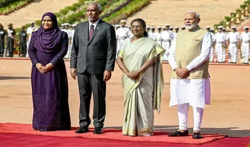 Maldives:  భారత్కు రాగానే మారిన  మాల్దీవులు అధ్యక్షుడి  మాట తీరు Maldives:  భారత్కు రాగానే మారిన  మాల్దీవులు అధ్యక్షుడి  మాట తీరు