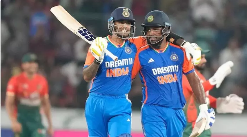 CRICKET: సంజు శాంసన్ ఊచకోత CRICKET: సంజు శాంసన్ ఊచకోత