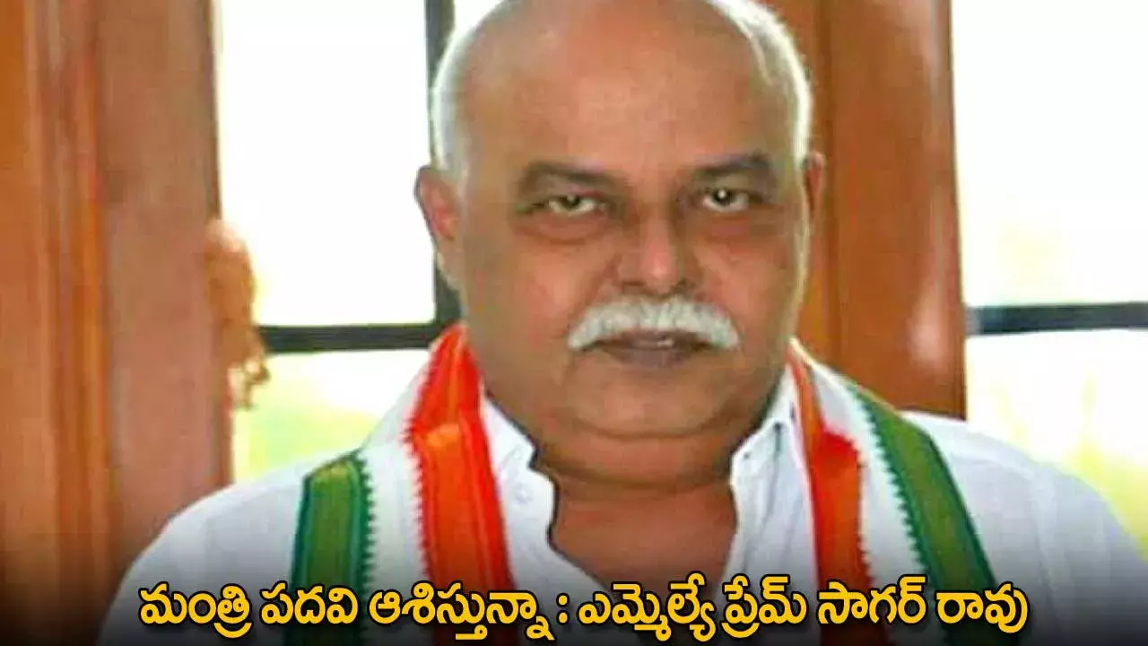MLA Prem Sagar Rao : మంత్రి పదవి ఆశిస్తున్నా : ఎమ్మెల్యే ప్రేమ్ సాగర్ రావు