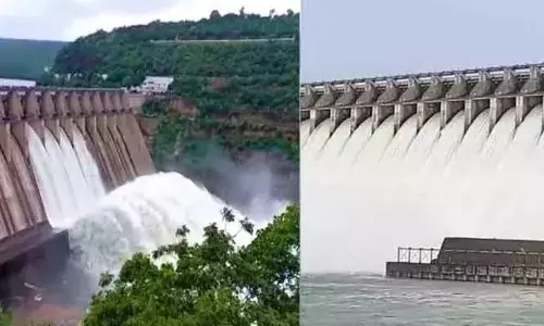 SRISAILAM: కృష్ణమ్మ పరుగులు.. సాగర్, శ్రీశైలం గేట్లు ఎత్తివేత
