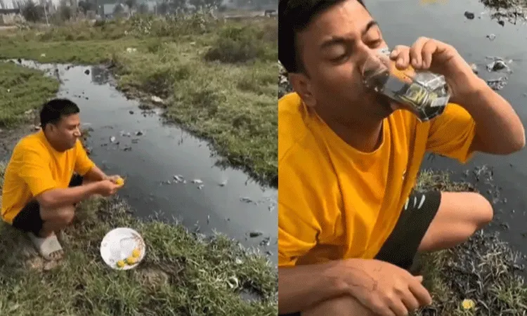 Puneet  Super Star: వీడియో వైరల్ కోసం పిచ్చి పనులు.. బురద నీళ్లు తాగుతూ.. Puneet  Super Star: వీడియో వైరల్ కోసం పిచ్చి పనులు.. బురద నీళ్లు తాగుతూ..