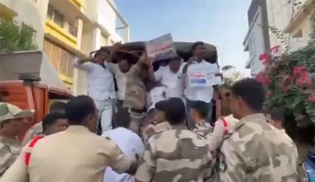 Telangana news: పోరుబాట పట్టిన మాజీ సర్పంచులు.. Telangana news: పోరుబాట పట్టిన మాజీ సర్పంచులు..