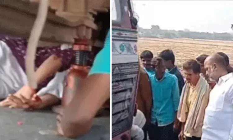 Telangana: లారీ చక్రాల కింద ఇరుక్కున మహిళ.. రక్షించిన మంత్రి బండి సంజయ్ Telangana: లారీ చక్రాల కింద ఇరుక్కున మహిళ.. రక్షించిన మంత్రి బండి సంజయ్