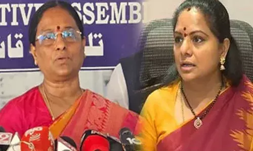 TG : కవిత ఫేస్ లా తెలంగాణ తల్లి : మంత్రి కొండా సురేఖ TG : కవిత ఫేస్ లా తెలంగాణ తల్లి : మంత్రి కొండా సురేఖ