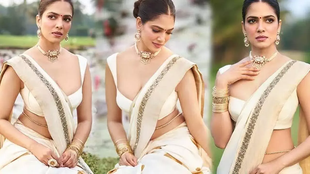 Malavika Mohanan : చీరలో మాళవిక.. నీ అందం ముందు ఎవరూ పనికి రారు
