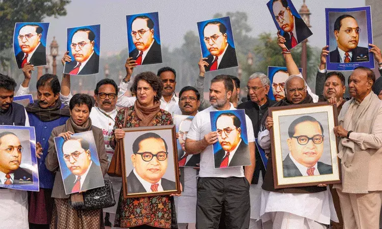 అంబేద్కర్‌పై అమిత్ షా రాజ్యసభలో చేసిన వ్యాఖ్యలపై కాంగ్రెస్ నిరసన..