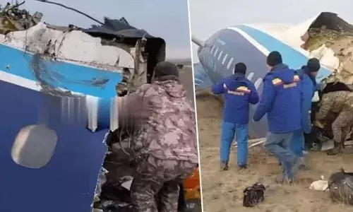 కజకిస్తాన్‌లో అజర్‌బైజాన్ ఎయిర్‌లైన్స్ విమానం కూలి 42 మంది ప్రయాణికులు మృతి..