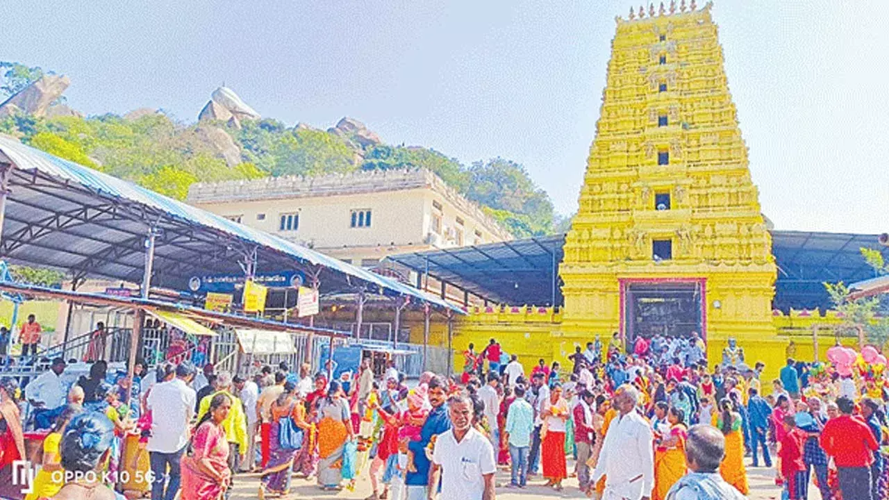 Komuravelli Temple : మల్లన్న కళ్యాణానికి ముస్తాబైన కొమురవెల్లి ఆలయం Komuravelli Temple : మల్లన్న కళ్యాణానికి ముస్తాబైన కొమురవెల్లి ఆలయం