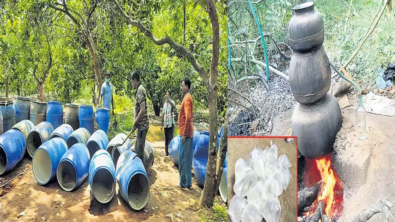 Kakinada : కాకినాడలో నాటు సారా కలకలం.. సీజ్ చేసిన పోలీసులు Kakinada : కాకినాడలో నాటు సారా కలకలం.. సీజ్ చేసిన పోలీసులు