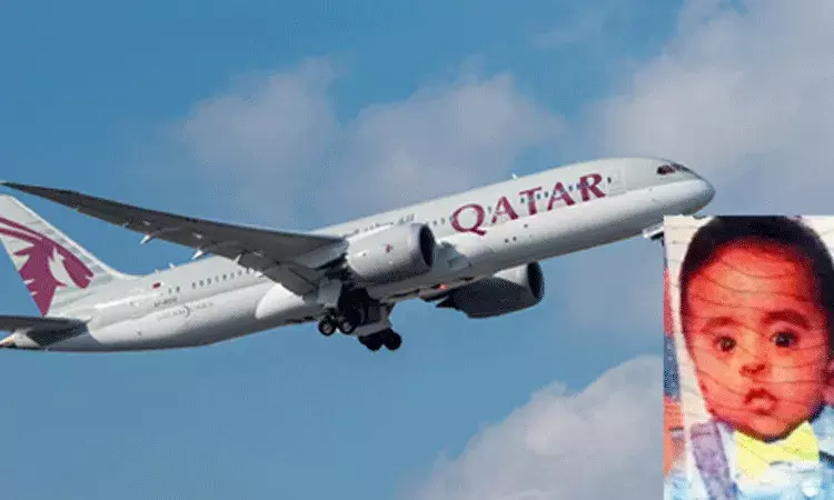 దోహా నుంచి కొచ్చి వెళ్తున్న విమానంలో 11 నెలల పసికందు మృతి..