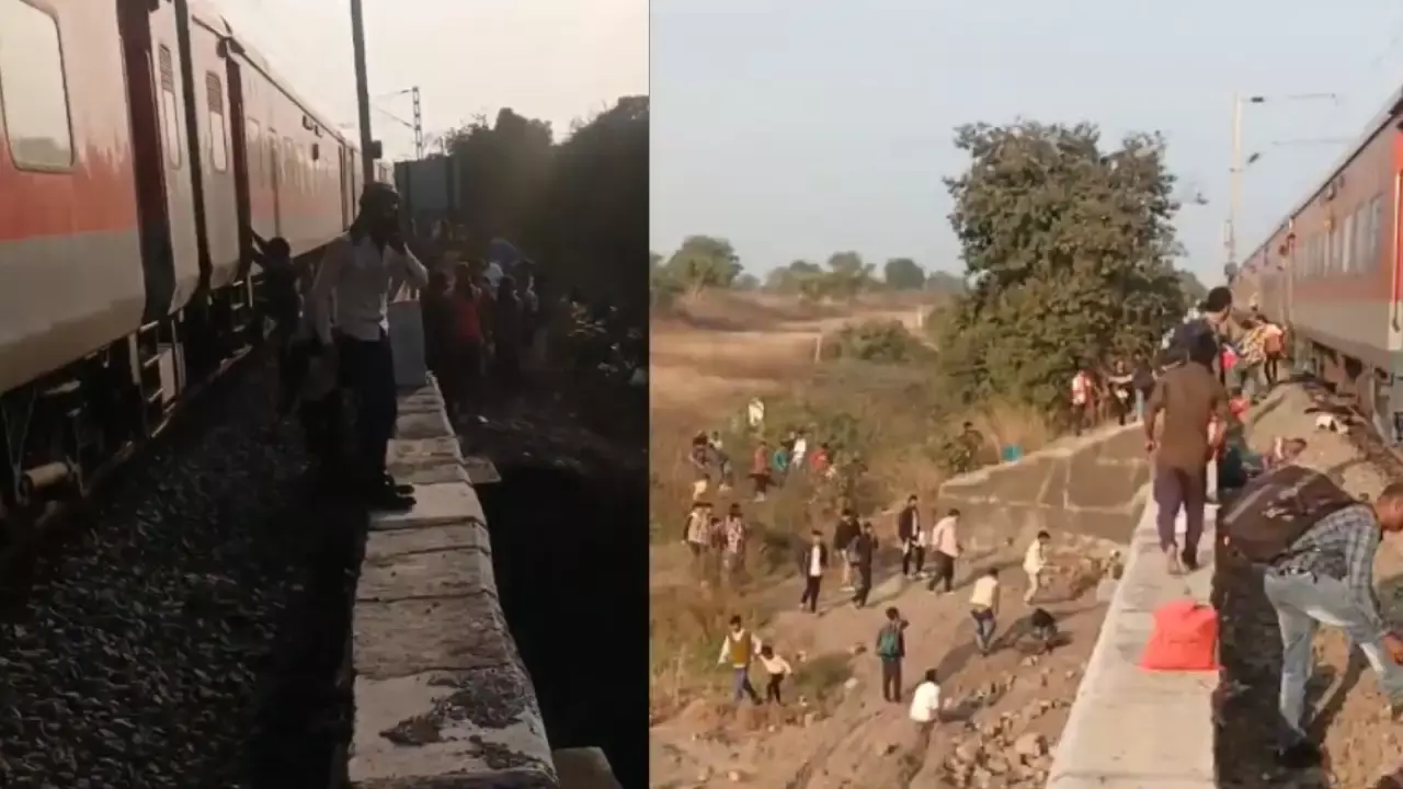 Maharashtra : రైల్లో వదంతి వ్యాప్తి.. ఘోర ప్రమాదం