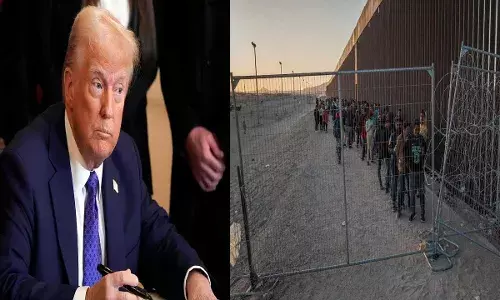 Trump Orders : ఉగ్రవాదుల్ని బంధించే చోటికి అక్రమ వలసదారుల తరలింపు Trump Orders : ఉగ్రవాదుల్ని బంధించే చోటికి అక్రమ వలసదారుల తరలింపు