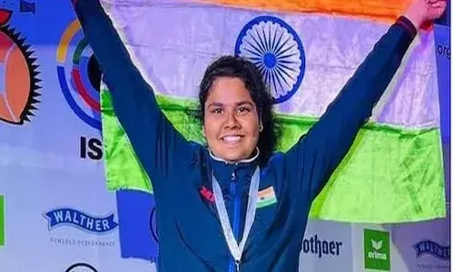 NATIONAL GAMES: జాతీయ క్రీడల్లో సత్తా చాటిన తెలంగాణ అమ్మాయి NATIONAL GAMES: జాతీయ క్రీడల్లో సత్తా చాటిన తెలంగాణ అమ్మాయి