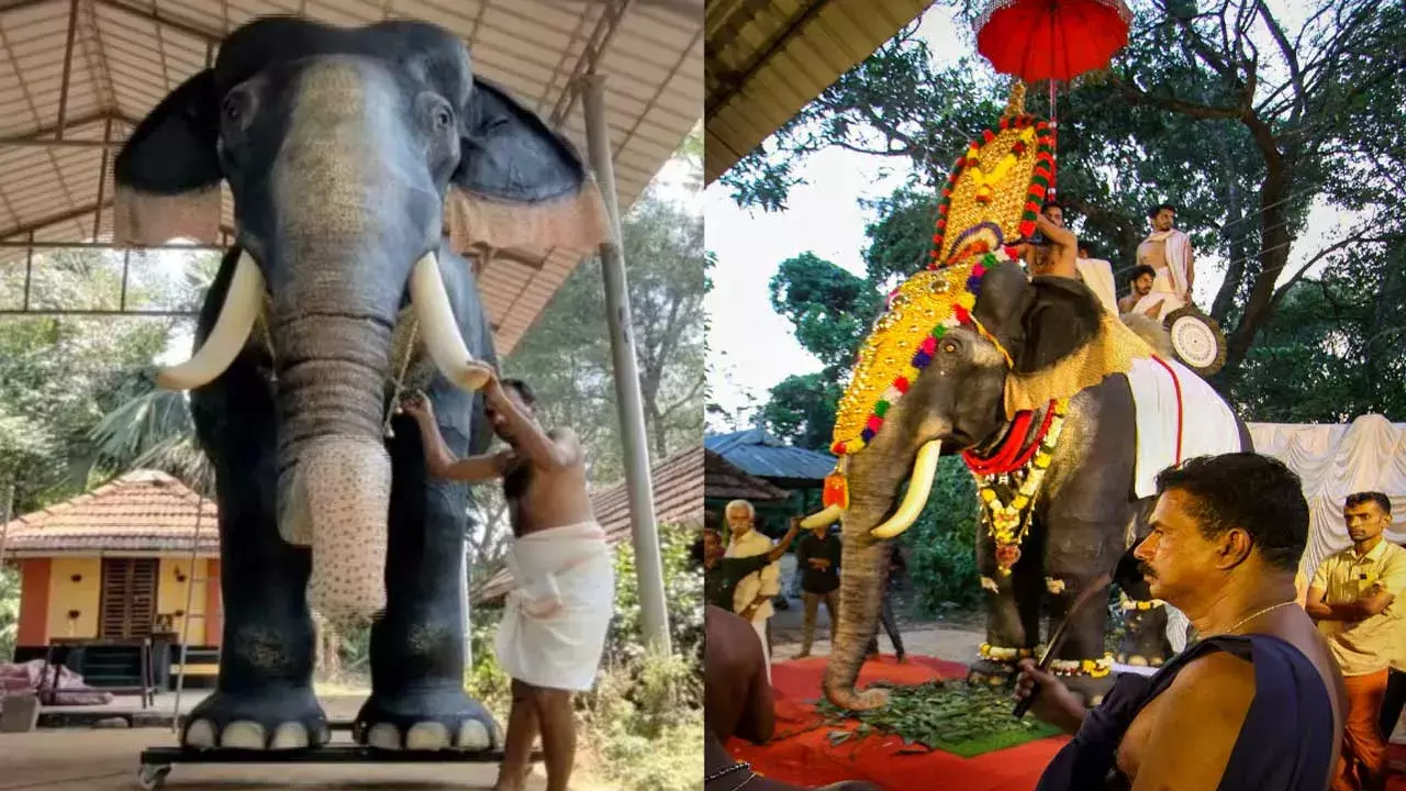 Robotic Elephant : త్రిసూరు కృష్ణ ఆలయంలో రోబోటిక్ ఏనుగు సందడి