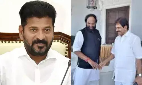 TG : రేవంత్, భట్టికి షాక్.. ఉత్తమ్ తో హైకమాండ్ భేటీ TG : రేవంత్, భట్టికి షాక్.. ఉత్తమ్ తో హైకమాండ్ భేటీ