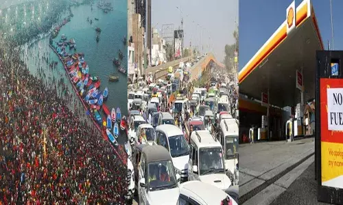 Mahakumbh Mela : 50 పెట్రోల్ బంకులు డై.. ఏడు గంటలుగా నిలిచిన బోట్ సర్వీసెస్ Mahakumbh Mela : 50 పెట్రోల్ బంకులు డై.. ఏడు గంటలుగా నిలిచిన బోట్ సర్వీసెస్