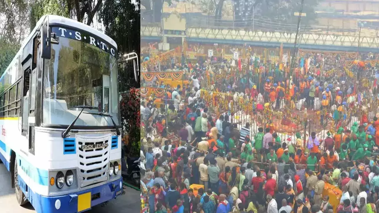 TGRTC : గద్దెల దాకా బస్సులు.. నడక తప్పిస్తున్న ఆర్టీసీ TGRTC : గద్దెల దాకా బస్సులు.. నడక తప్పిస్తున్న ఆర్టీసీ