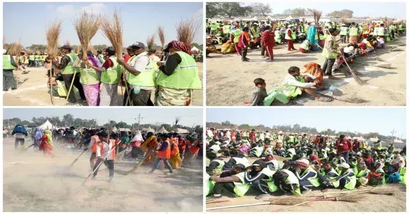 Maha Kumbh Mela: కుంభమేళాలో చీపురుపట్టిన 15 వేల మంది కార్మికులు Maha Kumbh Mela: కుంభమేళాలో చీపురుపట్టిన 15 వేల మంది కార్మికులు