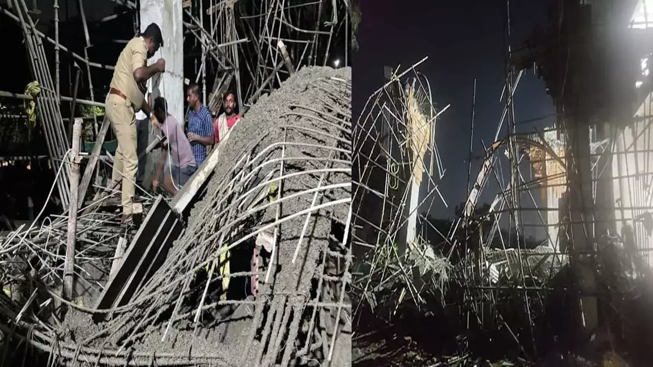 Hyderabad : HCUలో తీవ్ర నిర్లక్ష్యం.. నిర్మాణంలోనే ఉండగానే కూలిన అడ్మినిస్ట్రేషన్ బిల్డింగ్ Hyderabad : HCUలో తీవ్ర నిర్లక్ష్యం.. నిర్మాణంలోనే ఉండగానే కూలిన అడ్మినిస్ట్రేషన్ బిల్డింగ్