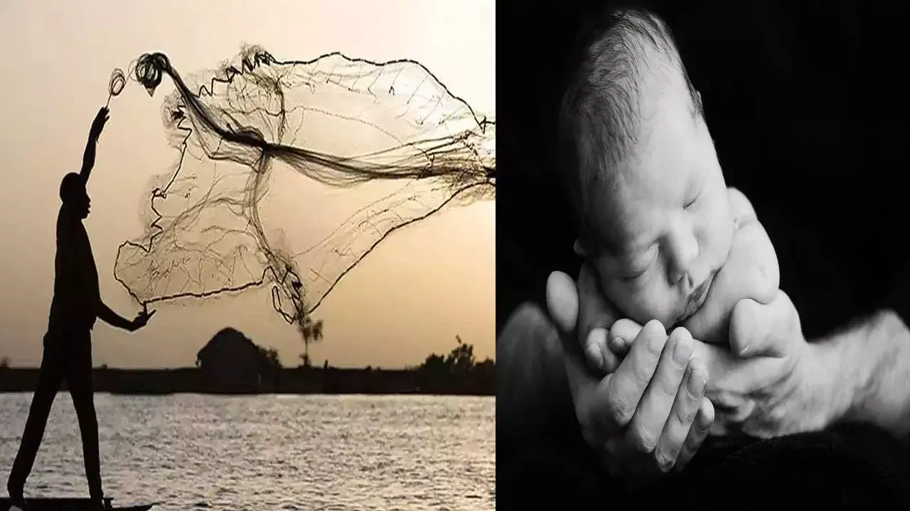 Anantapur District : చేపల వలలో పసికందు