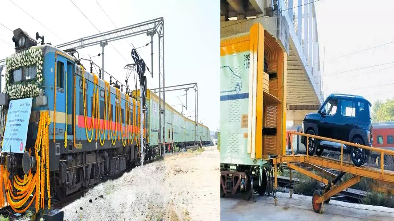 Kia Cars Transporting : డబుల్ డెక్కర్ రైళ్లలో కియా కార్ల రవాణా Kia Cars Transporting : డబుల్ డెక్కర్ రైళ్లలో కియా కార్ల రవాణా