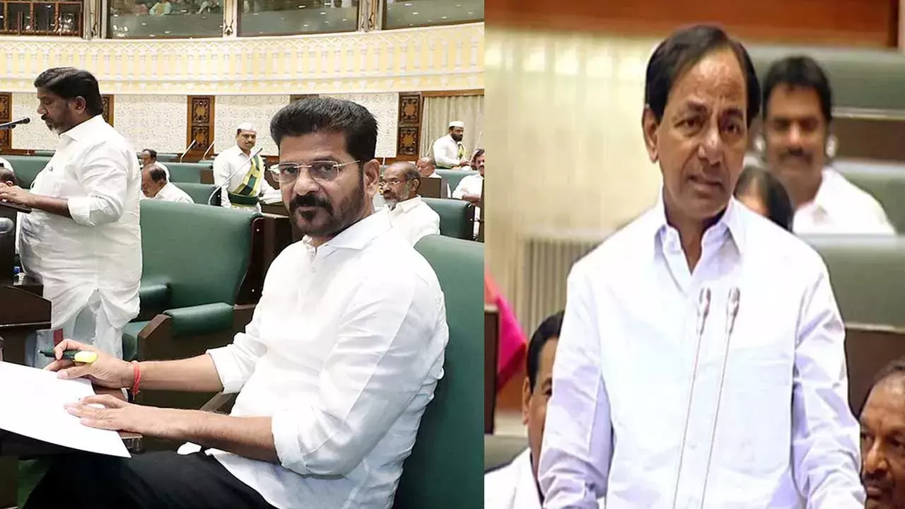 TG : అరవొద్దని కేసీఆర్ సైగలు.. హుందాగా రేవంత్ తీరు