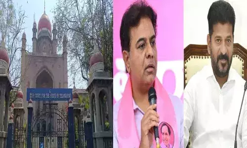 TG : రేవంత్, కేటీఆర్ పై కేసులు కొట్టివేసిన హైకోర్టు TG : రేవంత్, కేటీఆర్ పై కేసులు కొట్టివేసిన హైకోర్టు