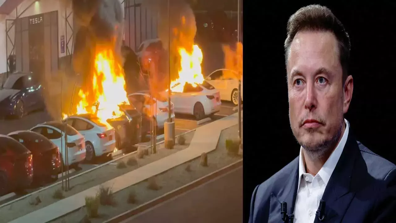 Tesla Showroom Fire : టెస్లా కార్ల దగ్ధం.. ఉగ్రవాద చర్య అంటున్న మస్క్ Tesla Showroom Fire : టెస్లా కార్ల దగ్ధం.. ఉగ్రవాద చర్య అంటున్న మస్క్