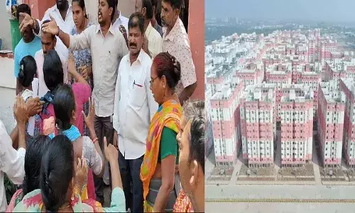 Medchal District : మేడ్చల్ లో డబుల్ బెడ్ ఇండ్ల వద్ద ఉద్రిక్తత