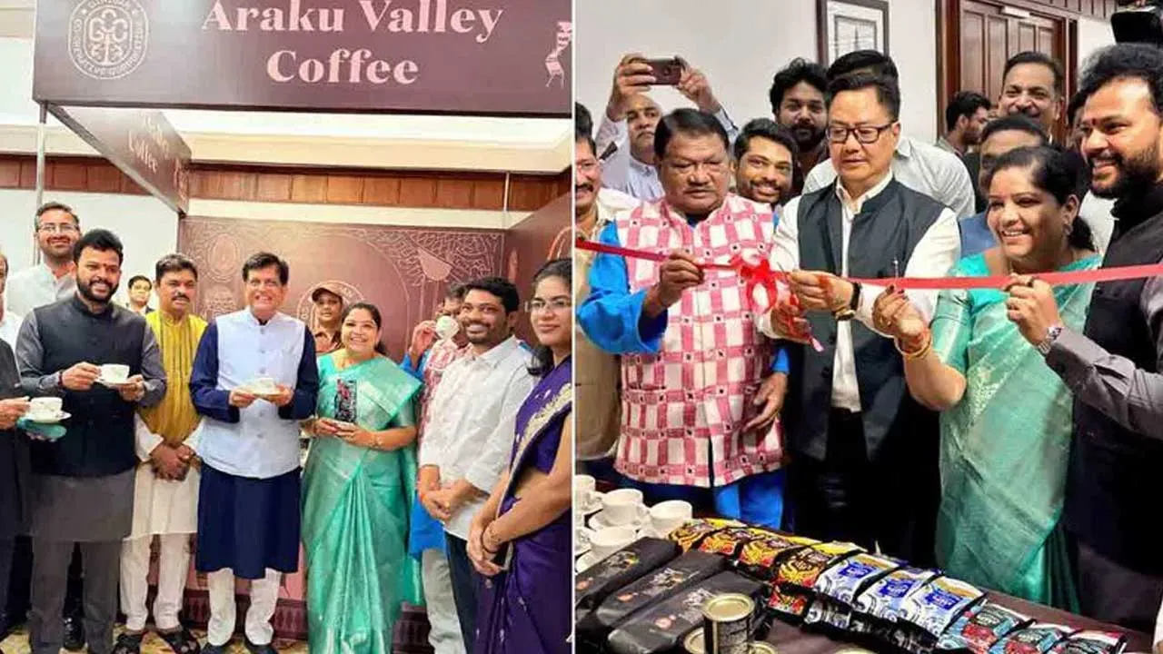 Araku Coffee Stall : పార్లమెంట్లో అరకు కాఫీ స్టాల్స్ ప్రారంభం Araku Coffee Stall : పార్లమెంట్లో అరకు కాఫీ స్టాల్స్ ప్రారంభం