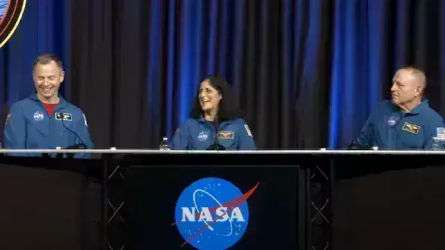 Sunita Williams: మీడియా ముందుకొచ్చిన సునీతా టీం Sunita Williams: మీడియా ముందుకొచ్చిన సునీతా టీం