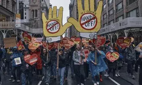 Donald Trump:  ట్రంప్‌.. హ్యాండ్సాఫ్‌!..యూఎస్‌లో ట్రంప్‌కి వ్యతిరేకంగా భారీ నిరసనలు..