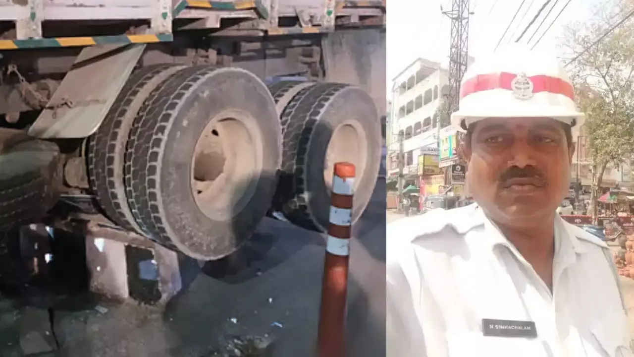 Lorry Accident : మియాపూర్లో లారీ బీభత్సం.. హోంగార్డు మృతి