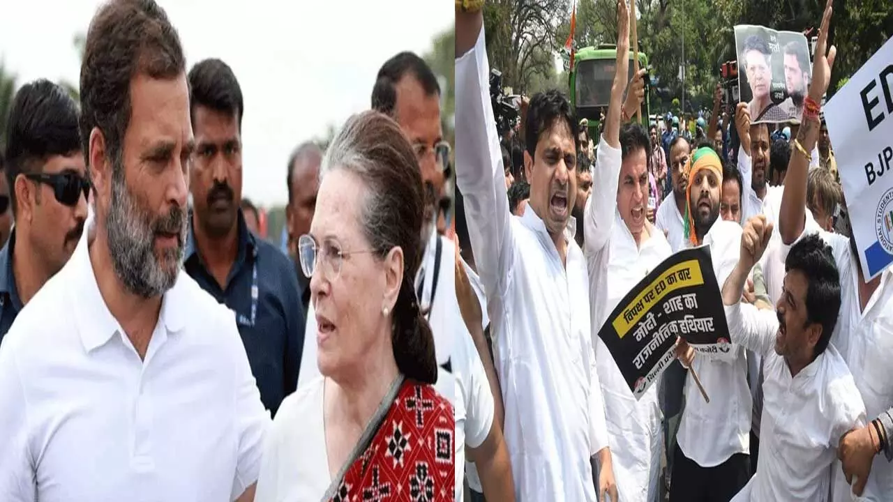 Congress : సోనియా, రాహుల్ చార్జ్ షీట్ నేపథ్యంలో కాంగ్రెస్ దేశవ్యాప్త ఆందోళనలు Congress : సోనియా, రాహుల్ చార్జ్ షీట్ నేపథ్యంలో కాంగ్రెస్ దేశవ్యాప్త ఆందోళనలు