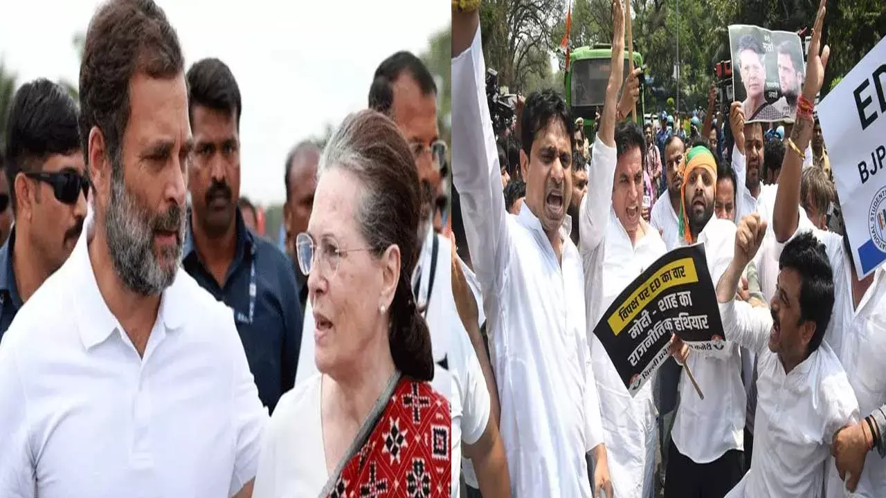 Congress : సోనియా, రాహుల్ చార్జ్ షీట్ నేపథ్యంలో కాంగ్రెస్ దేశవ్యాప్త ఆందోళనలు Congress : సోనియా, రాహుల్ చార్జ్ షీట్ నేపథ్యంలో కాంగ్రెస్ దేశవ్యాప్త ఆందోళనలు
