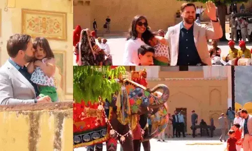 జైపూర్లోని అంబర్ కోటను సందర్శించిన జెడి వాన్స్ కుటుంబం.. జైపూర్లోని అంబర్ కోటను సందర్శించిన జెడి వాన్స్ కుటుంబం..