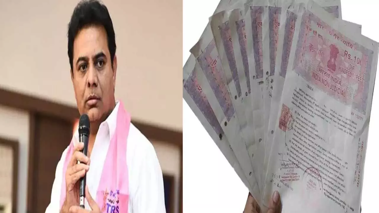 KTR : బాండ్ పేపర్ హామీలు ఏమైనయ్ : కేటీఆర్ KTR : బాండ్ పేపర్ హామీలు ఏమైనయ్ : కేటీఆర్