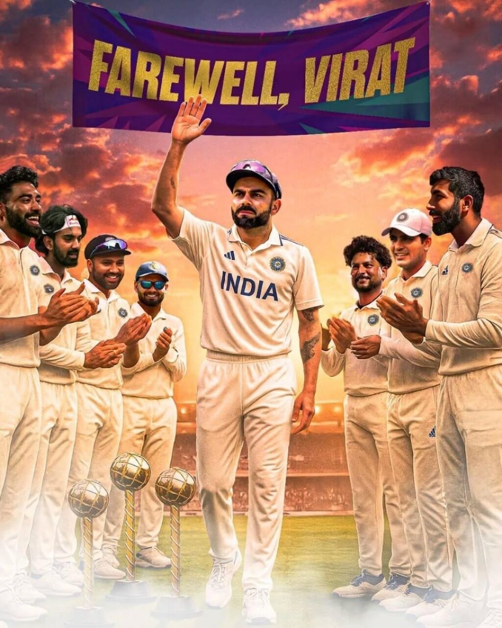 KOHLI: టెస్టులకు క్రికెట్ కోహ్లీ నూర్ గుడ్ బై