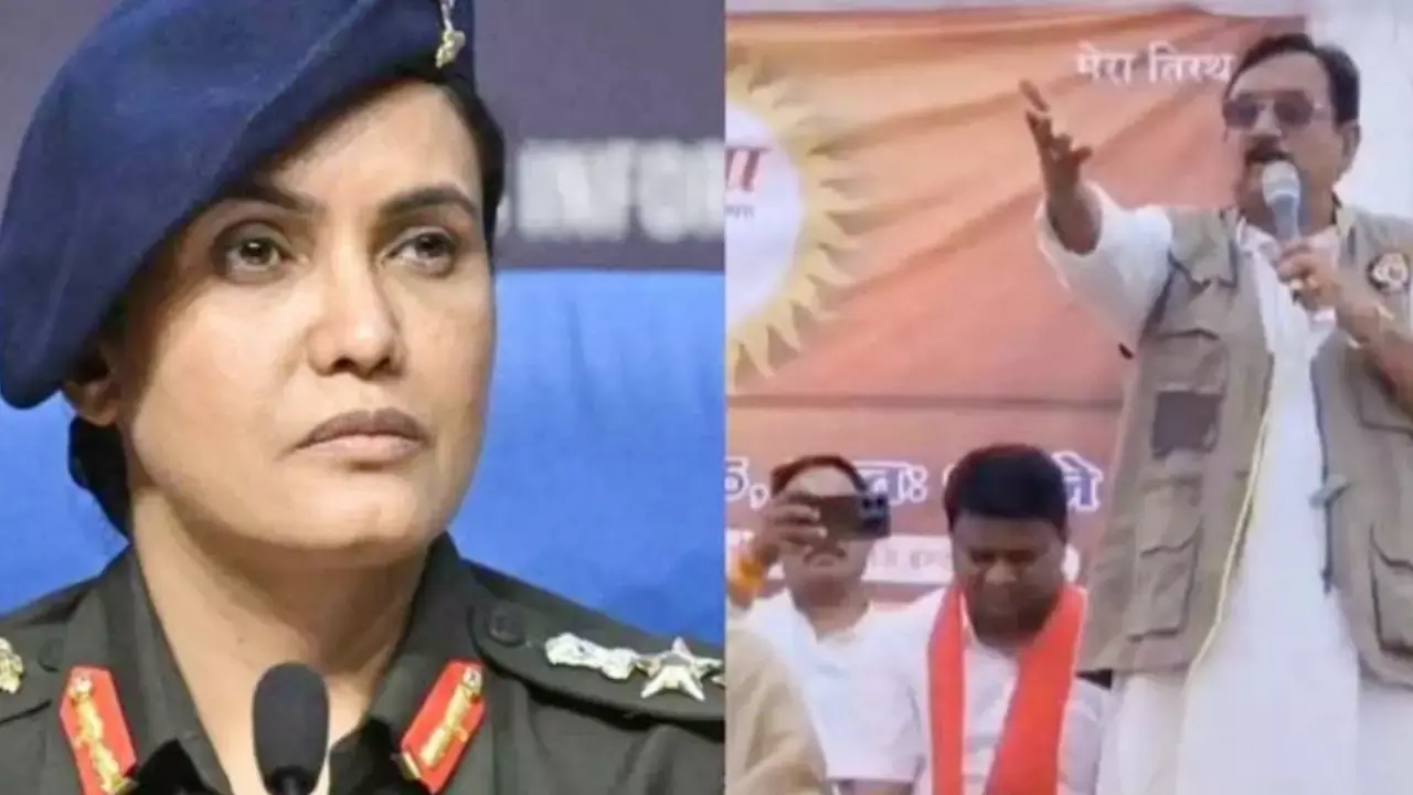 BJP Minister : సోఫియా ఖురేషీపై మంత్రి వివాదాస్పద వ్యాఖ్యలు.. సారీ అంటూ లెంపలు BJP Minister : సోఫియా ఖురేషీపై మంత్రి వివాదాస్పద వ్యాఖ్యలు.. సారీ అంటూ లెంపలు