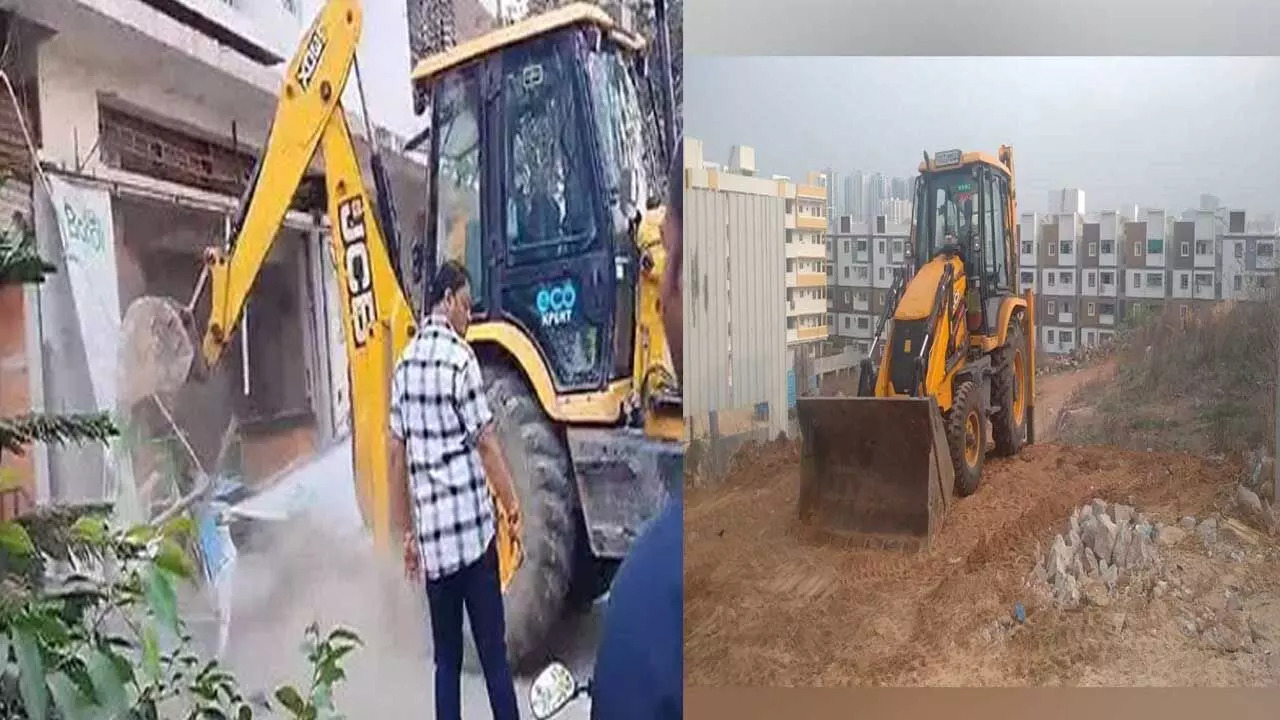 Manikonda Hydra : మణికొండ ఆక్రమణలపై హైడ్రా బుల్డోజర్లు Manikonda Hydra : మణికొండ ఆక్రమణలపై హైడ్రా బుల్డోజర్లు