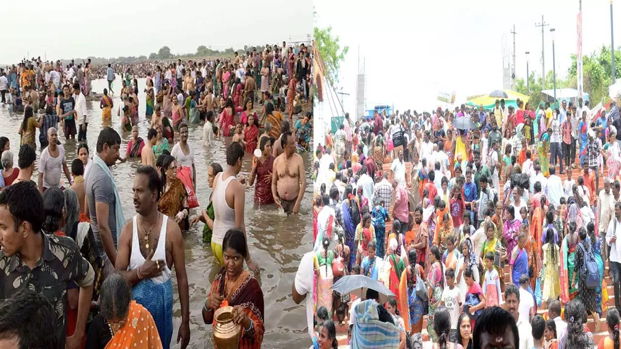 Saraswati Pushkarams : సరస్వతి పుష్కరాల్లో 30 లక్షల మంది పుణ్యసాన్నాలు Saraswati Pushkarams : సరస్వతి పుష్కరాల్లో 30 లక్షల మంది పుణ్యసాన్నాలు