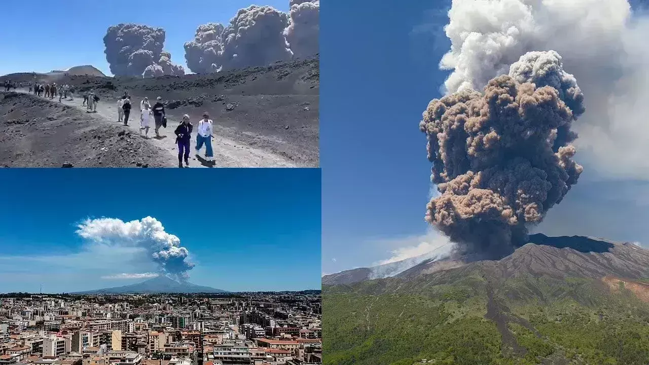 Volcano Erupts : బద్దలైన అగ్నిపర్వతం..పరుగులు పెట్టిన పర్యాటకులు Volcano Erupts : బద్దలైన అగ్నిపర్వతం..పరుగులు పెట్టిన పర్యాటకులు