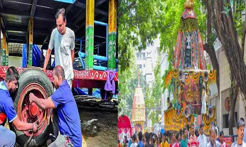Jagannath Rath Yatra : జగన్నాథుడి రథానికి సుఖోయ్ టైర్లు.. 48 ఏళ్లలో తొలిసారి! Jagannath Rath Yatra : జగన్నాథుడి రథానికి సుఖోయ్ టైర్లు.. 48 ఏళ్లలో తొలిసారి!