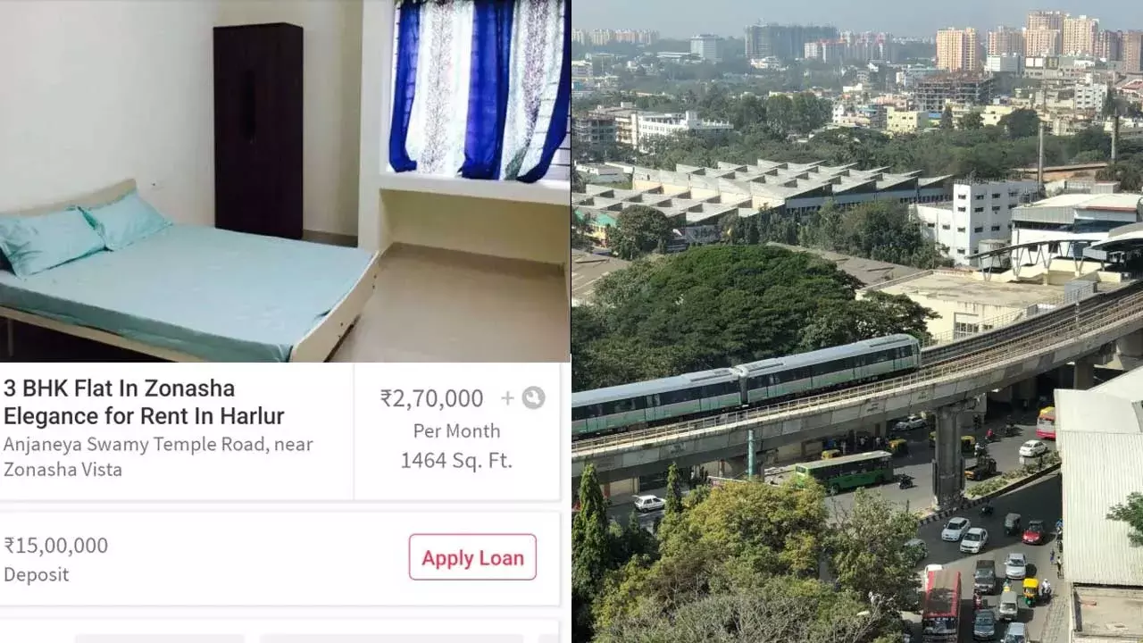 Bengaluru : త్రిపుల్ బెడ్రూమ్ ఫ్లాట్ రెంట్ నెలకు రూ.2.70 లక్షలు!