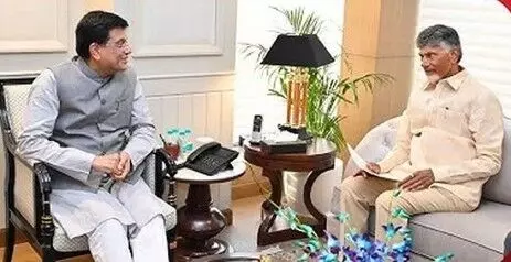 CBN: పీయూష్ గోయల్తో చంద్రబాబు కీలక చర్చలు CBN: పీయూష్ గోయల్తో చంద్రబాబు కీలక చర్చలు