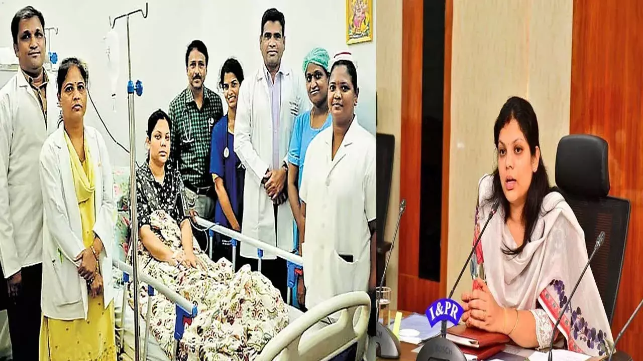 Karimnagar Collector : సర్కారు దవాఖానలో కలెక్టర్ పమేలా ట్రీట్ మెంట్