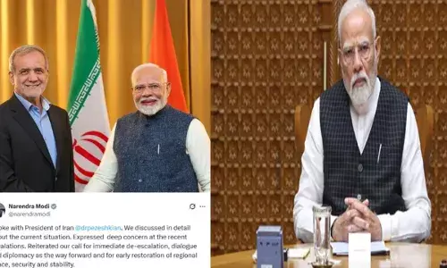Modi : ఉద్రిక్తత తగ్గించుకుని శాంతి నెలకొల్పండి : ఇరాన్ అధ్యక్షుడికి మోడీ ఫోన్ Modi : ఉద్రిక్తత తగ్గించుకుని శాంతి నెలకొల్పండి : ఇరాన్ అధ్యక్షుడికి మోడీ ఫోన్